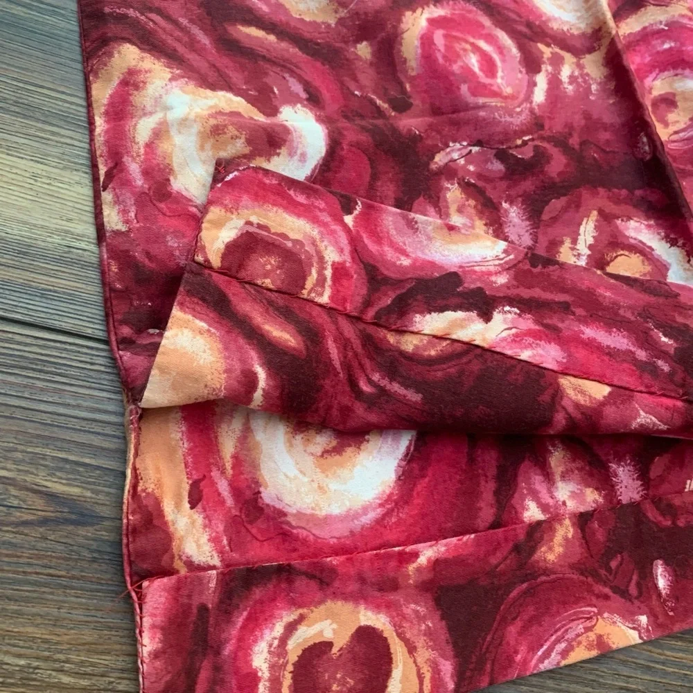 Vintage 60’s Ui- Maikai Floral Shift Dress Orange & Red Size 32 US 4/6 - Picture 11 of 12